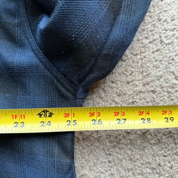 Dickies Jacket Mens XL Button Up Fleece Lined Blue Black Hood Pockets Workwear - Picture 8 of 12